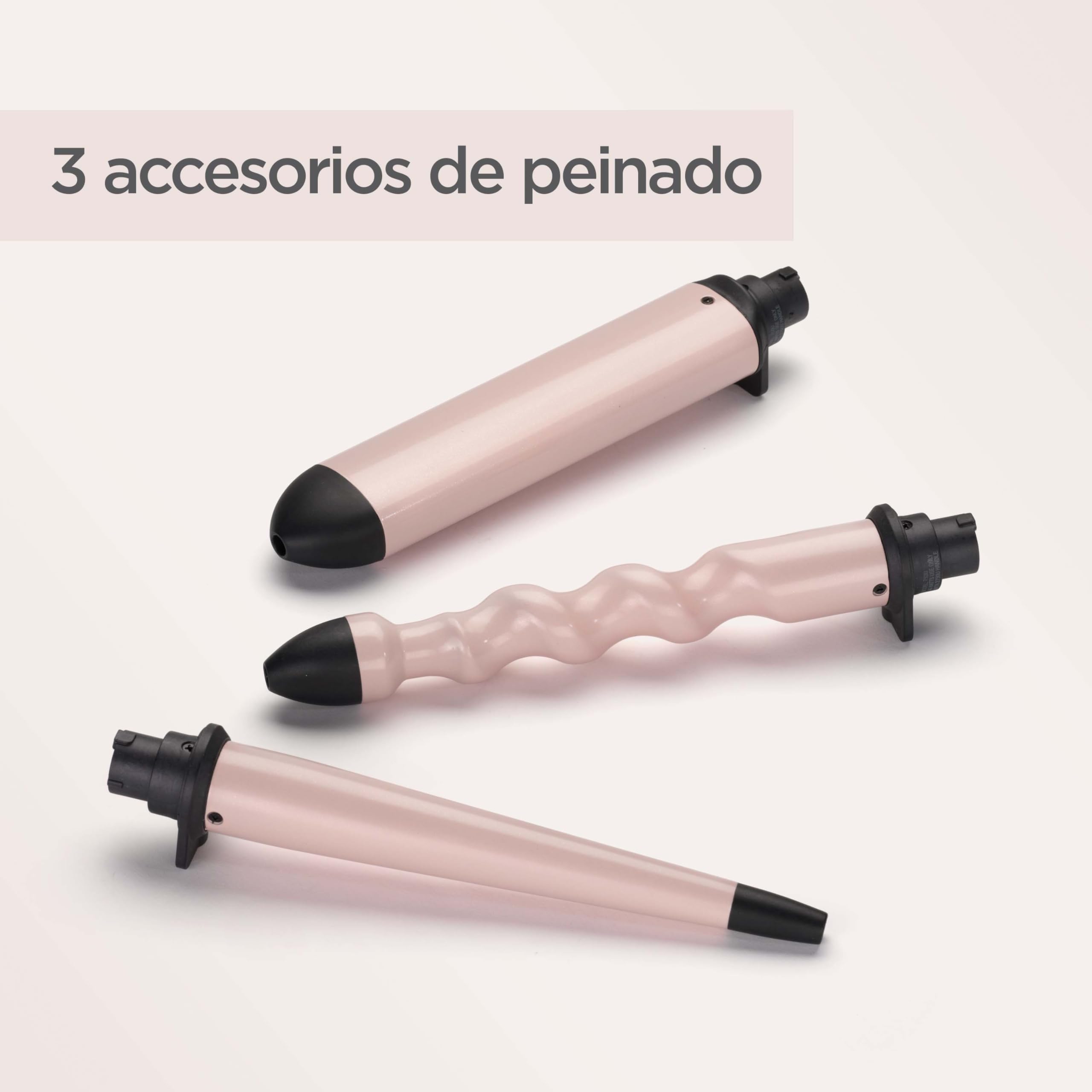 BaByliss MS750E Multistyler Curl & Wave Trio, 3 accesorios, 180°C-210°C