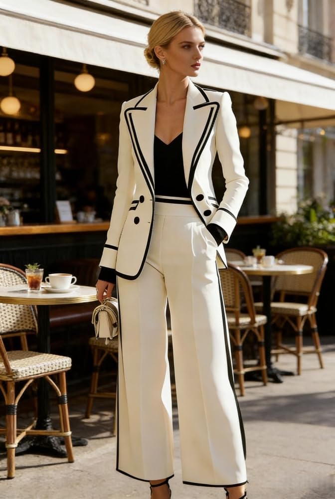 Casual Womens Suits 2 Piece Outfits Formal Tuxedos Business Pantsuits Wedding Guest