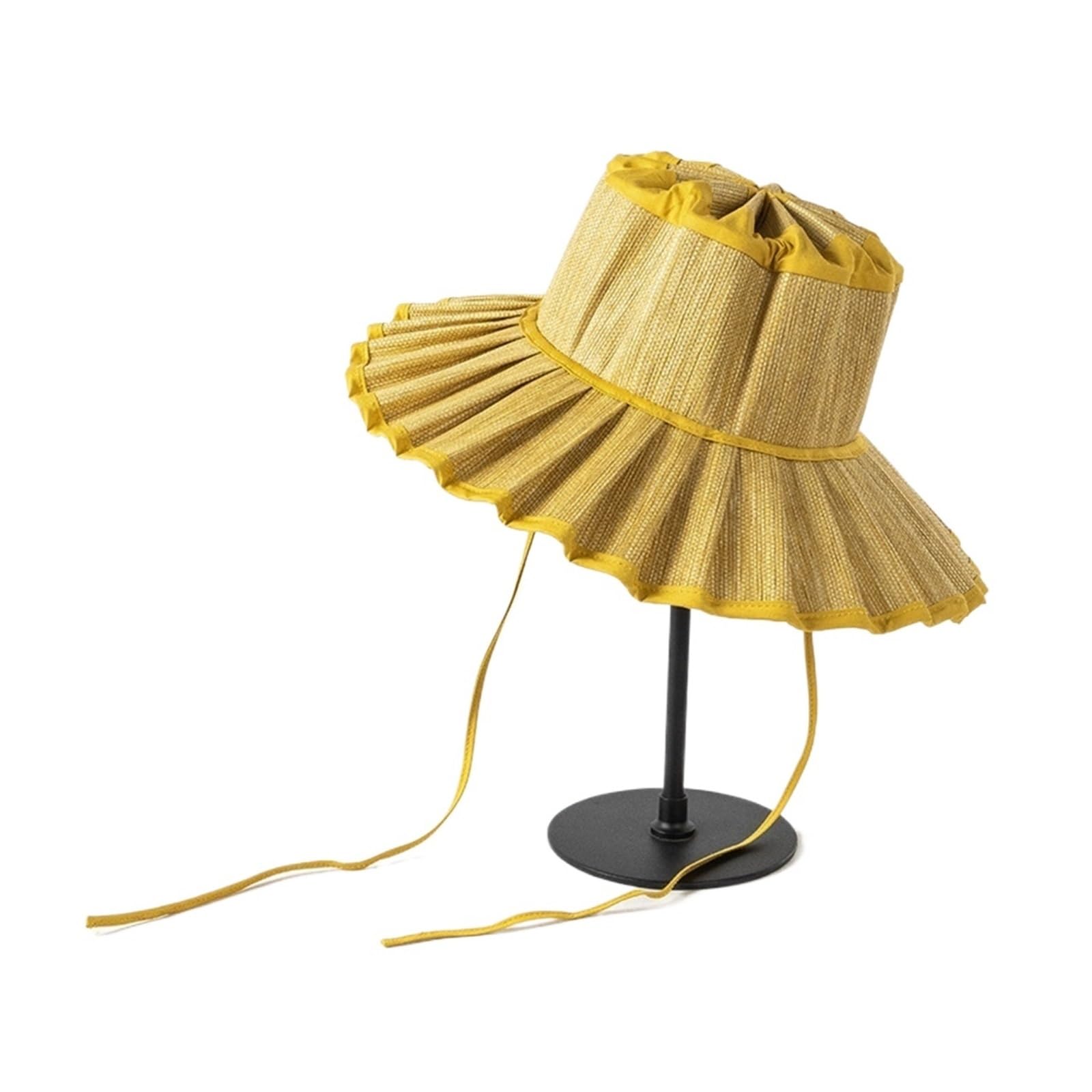 Sombrero de paja de ala ancha para mujer, sombrero de playa plegable plisado para verano, al aire libre, boda, impermeable y protección solar UPF 50+