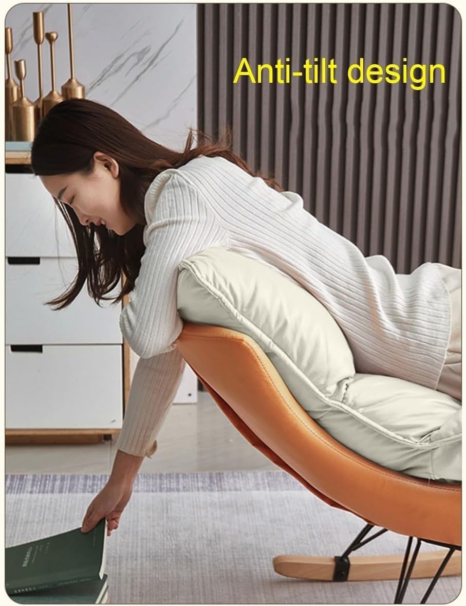 Juego de Mecedora y reposapiés de Ocio, Mecedora con Taburete para pies, Silla Relajante para balcón, Mecedora reclinable para Sala de Estar, sillón Moderno, Silla para Dormir Suave, Silla d