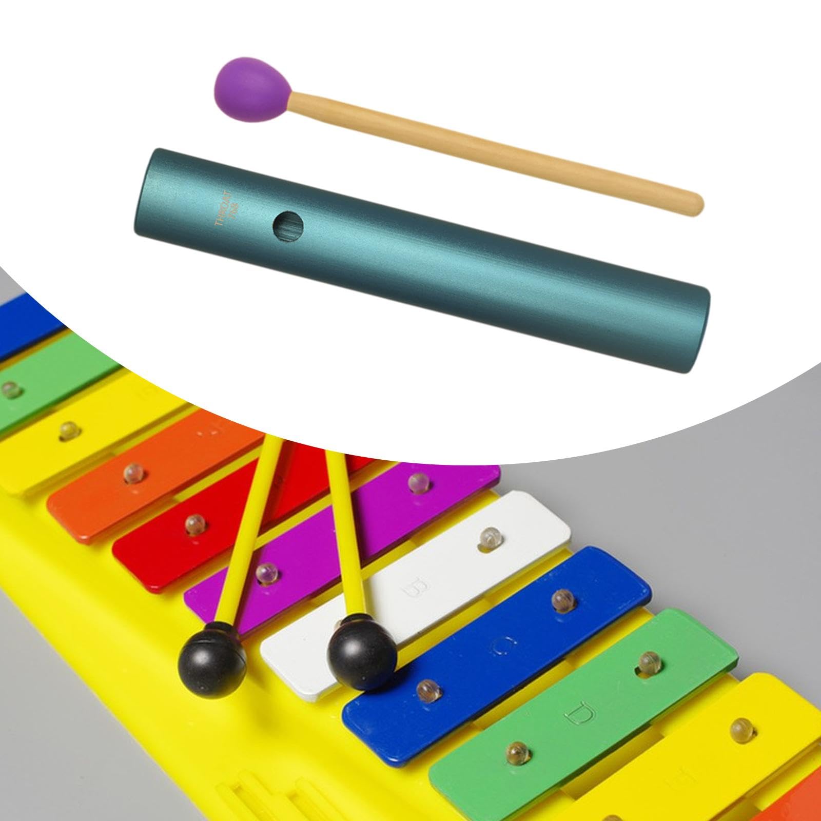 Perfeclan Wah Tube Early Education Percussion Tube Band Begleitung Professionelle Party Tragbares Musikinstrument Guiro Instrument, Blau