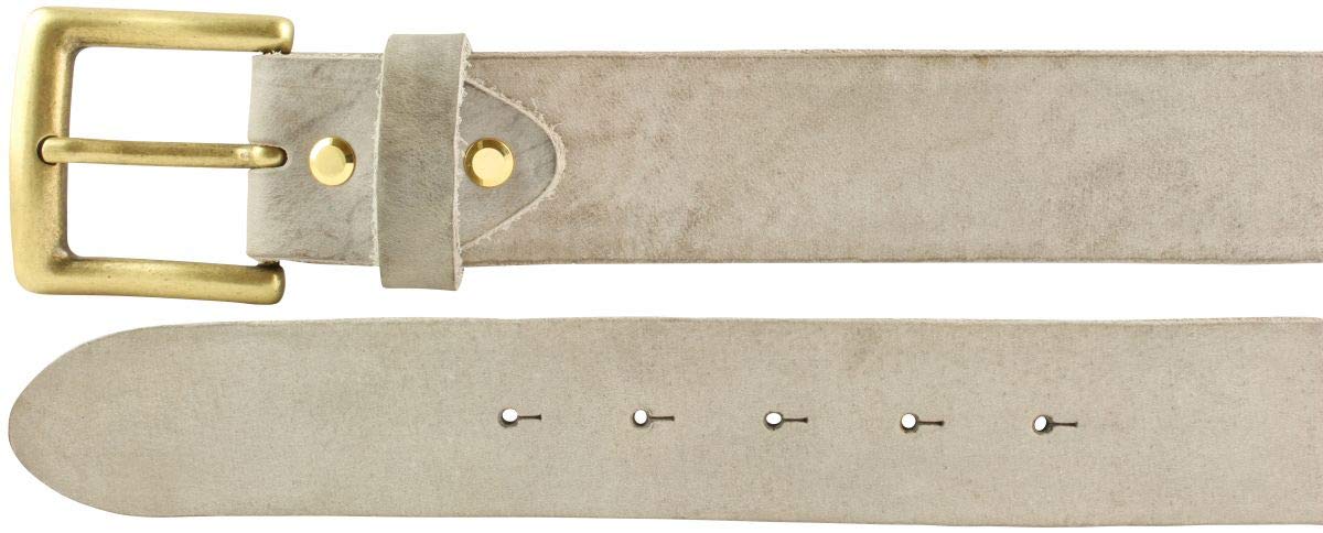BELTINGER Gürtel mit altmessing Gürtelschnalle aus weichem Vollrindleder 4 cm | Jeans-Gürtel 40mm | Ledergürtel Vintage-Look
