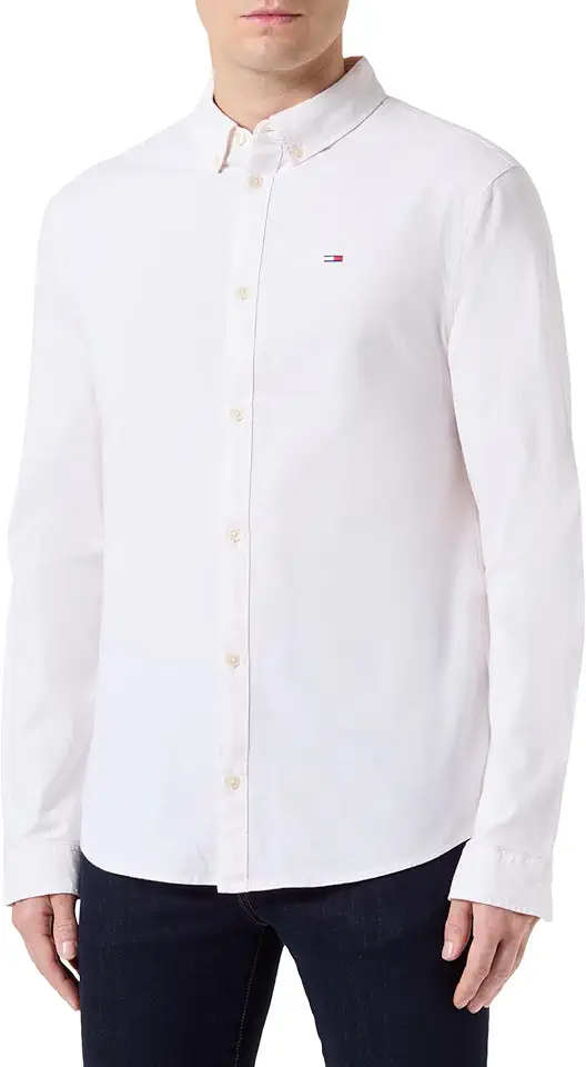 Tommy Jeans Herren Hemd TJM Slim Langarm