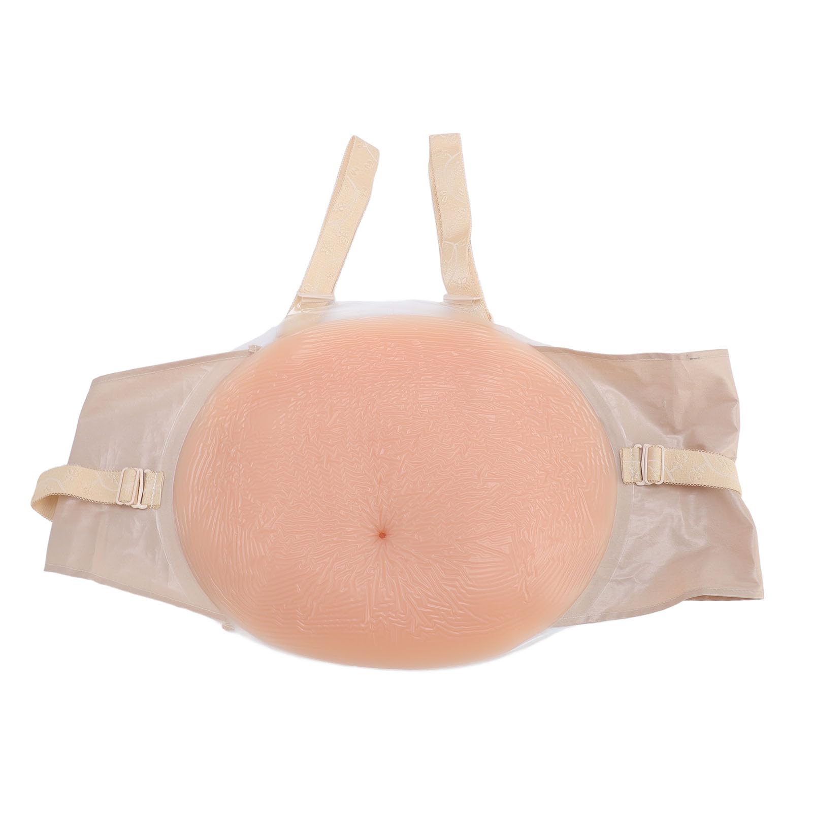Silikon Schwangere Bauch Schwangerschaft Bauch Fake Künstliche Realistische Haut mit Verstellbarem Gurt für Schwangere Frauen Schauspieler (XXL)