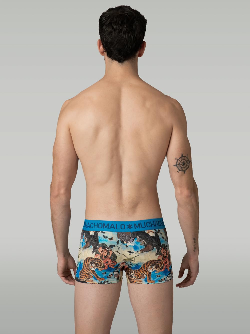Muchachomalo Uomo Trunks 3-Pack, Fantasia, Cotone, Fascia Elastica