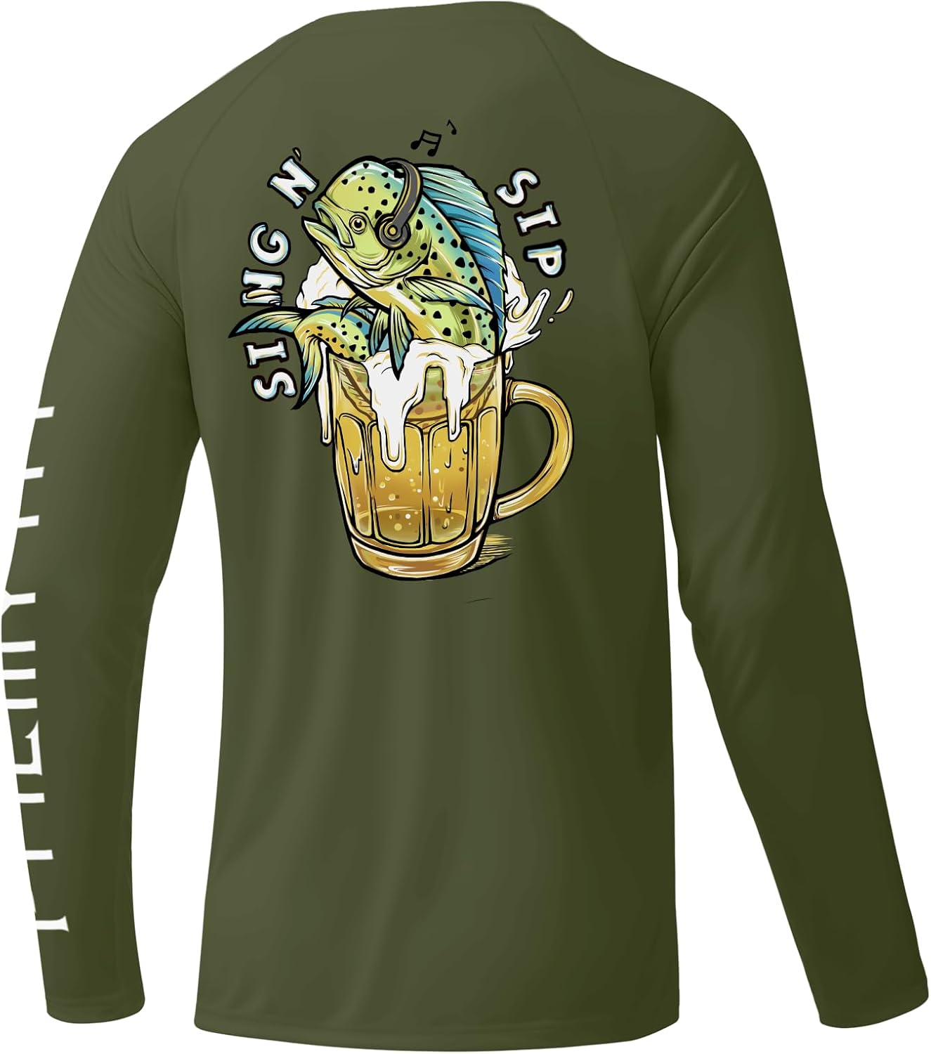 Palmyth Mens Fishing Shirts Sun Protection T-Shirts UV UPF 50+ Long Sleeve Rash Guard Tee