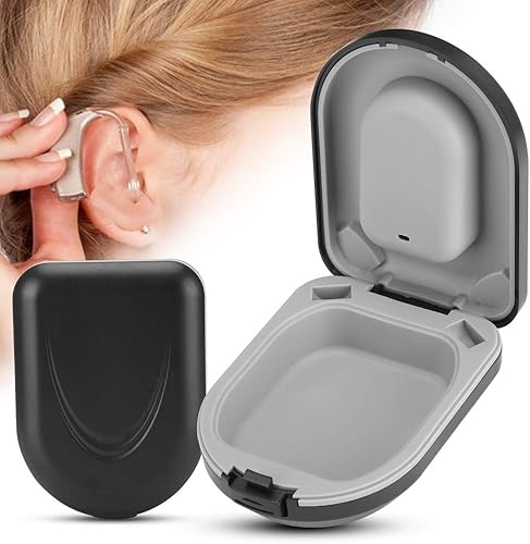 Miniatura 8 de Estuche para audífonos detrás de la oreja, resistente al agua, resistente a las caídas, caja protectora portátil, contenedor para audífonos para