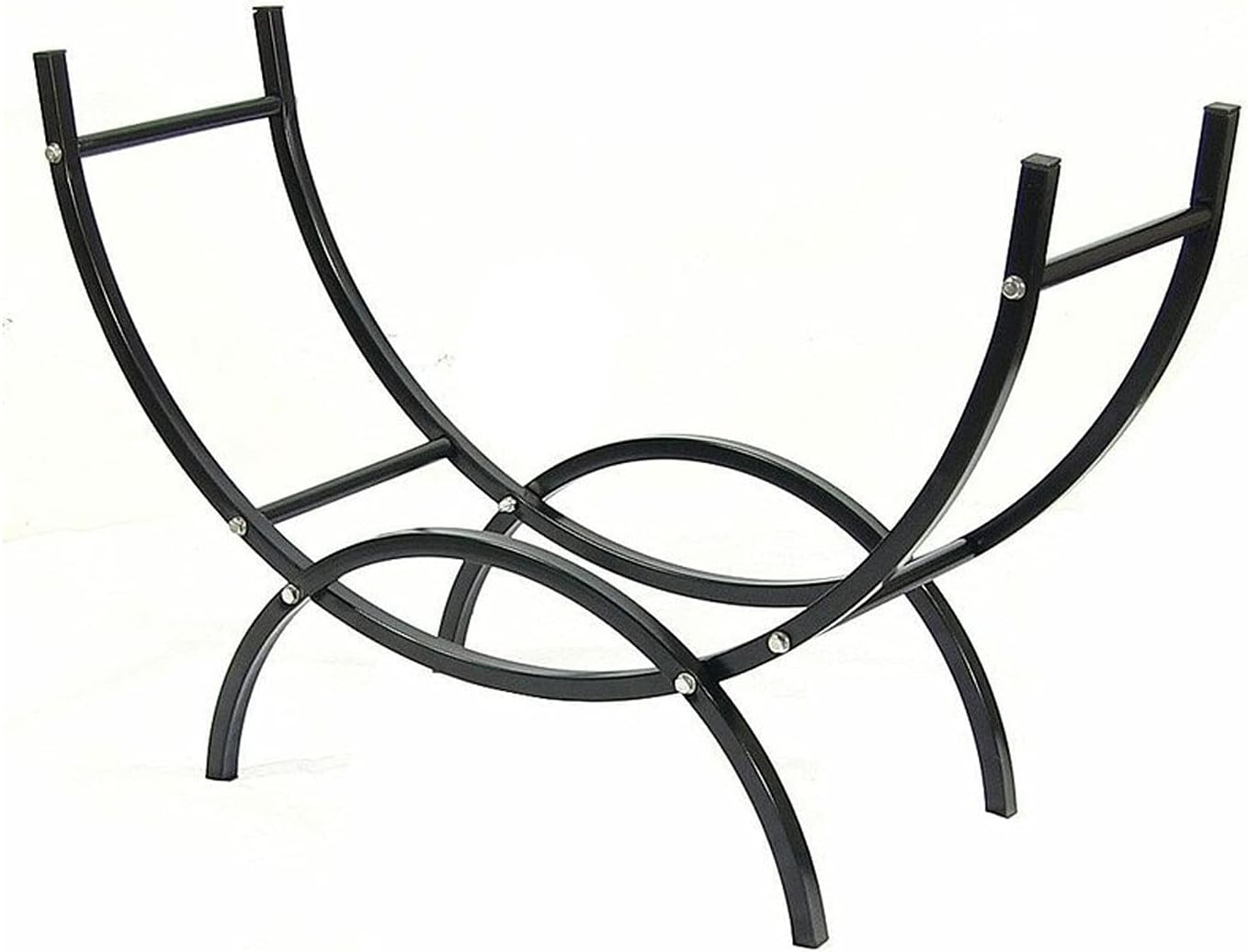 Heavy Duty Firewood Rack for Indoor Fireplace Stackable Metal Wood Holder with Log Shelf and Accessories,