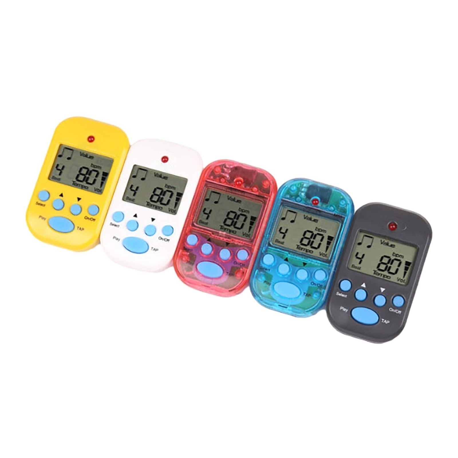 Metrónomo electrónico digital con pantalla LCD, afinador de tempo portátil con clip para guitarra, piano, violín, velocidad de ritmo y ritmo ajustables