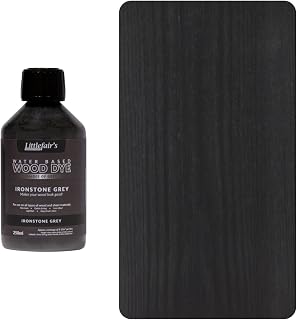 Wood Stain Water Based - 8.5oz/250ml - Indoor Furniture Stain Light & Dark Finishes - Special Non Toxic & Eco Friendly Formula - Wood Stain for Crafts - Color: Ironstone Grey