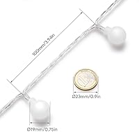 Vista 7 de Lighting EVER Guirnalda de luces con forma de globo, funciona con pilas, 16.4 pies, 50 luces LED de bola pequeña decorativa con control remoto