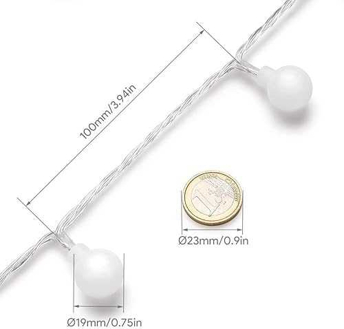 Miniatura 7 de LE Luces LED con cadena de luces de globo con mando a distancia, 50 luces LED de 8 modos con temporizador, luces decorativas para interiores y