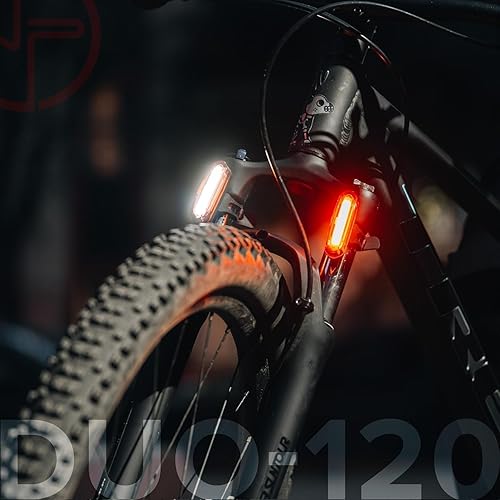 Miniatura 6 de DUO-120 Rear Bike Light  USB-C Rechargeable Red & White LED  Flashing Strobe Tail Light for Bicycle Safety  Adjustable Angle for Seat Post, Fork, or