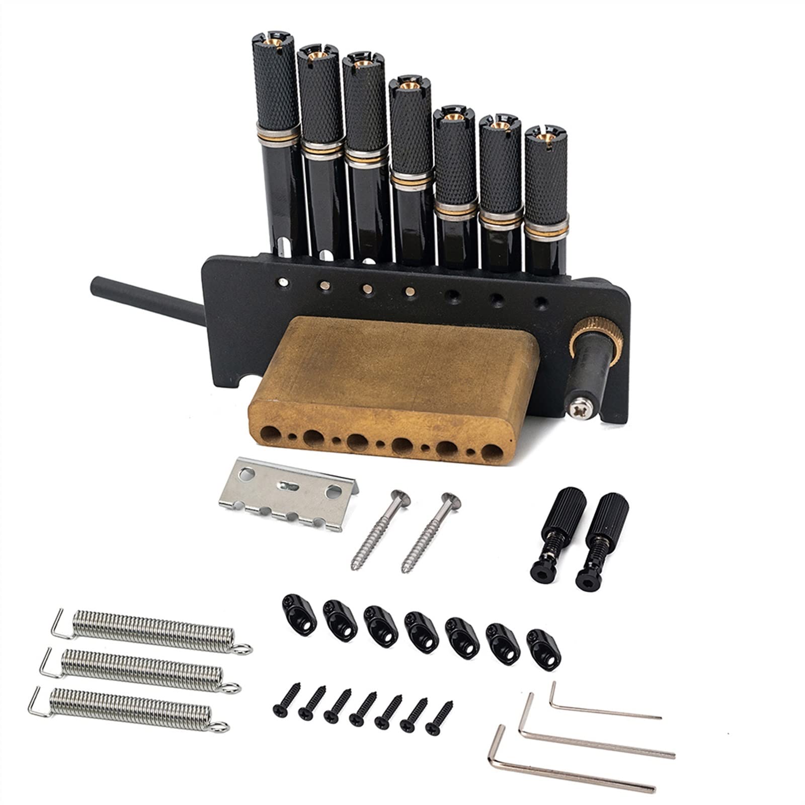 Ponte A Sella in Metallo Senza Testa A 7 Corde Ponte A Piastra di Deformazione per Sistema di Tremolo per Chitarra di Ricambio Kit Ponte per Chitarra elettrica
