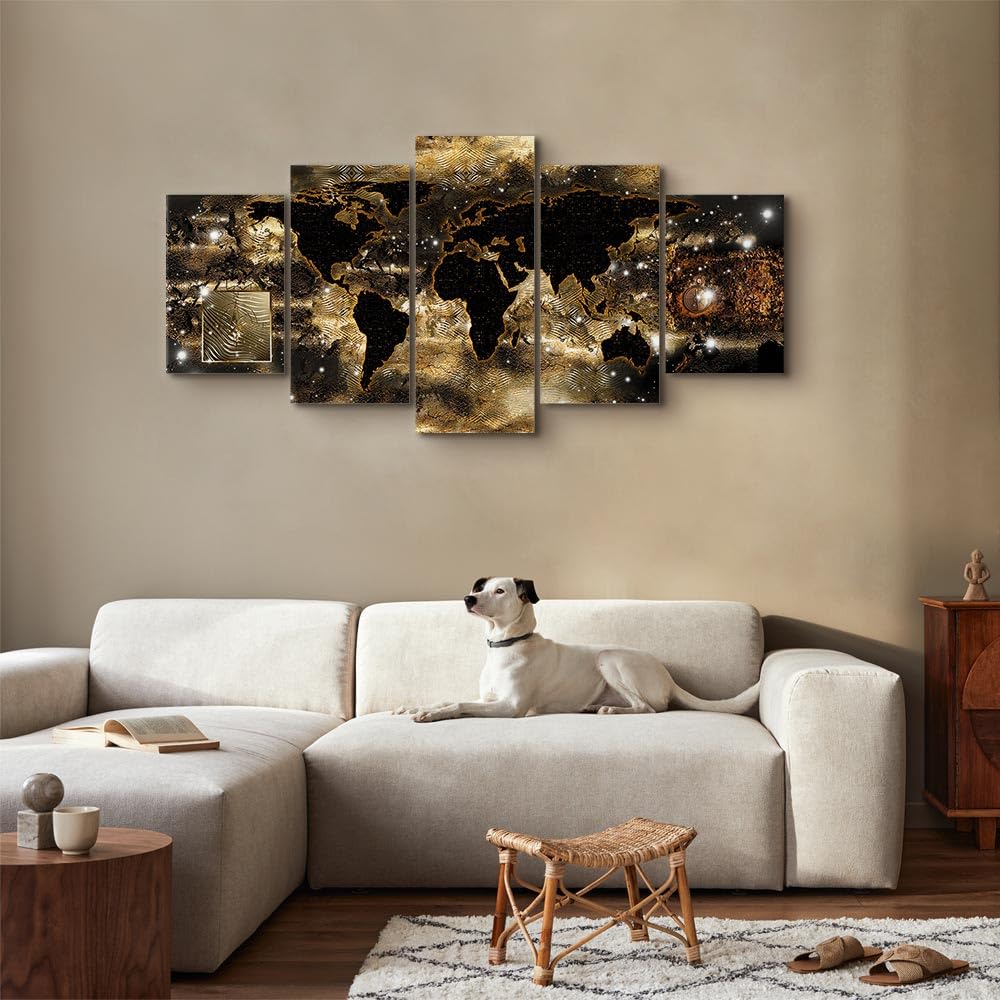 B&D XXL - Grand Tableau Mural Décoration Moderne Salon, Carte, 200x100 cm