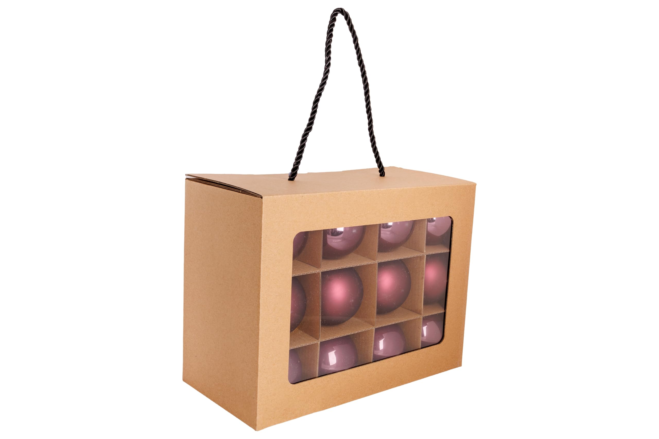 Cosy Home 24er Set Weihnachtskugeln Glas Lila Matt Glänzend Ø 6cm