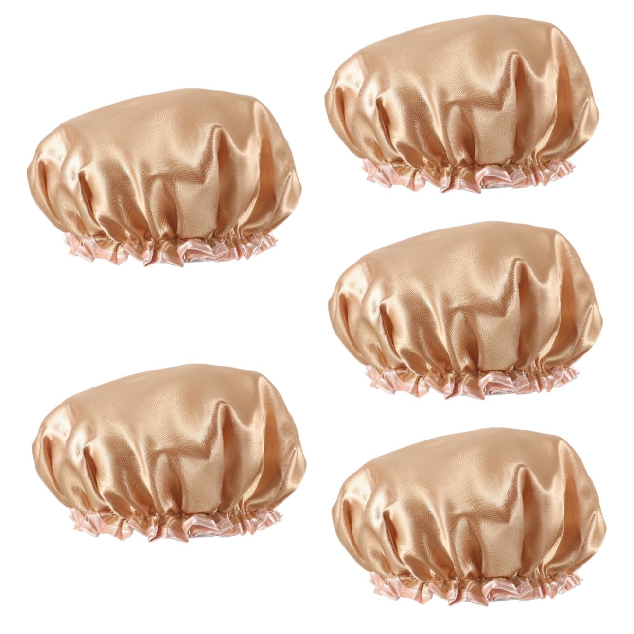 FRCOLOR 5piezas Gorro De Elástico Para Mujer Capucha De Baño Reutilizable Doble y Sauna Para Cabello y Rizado