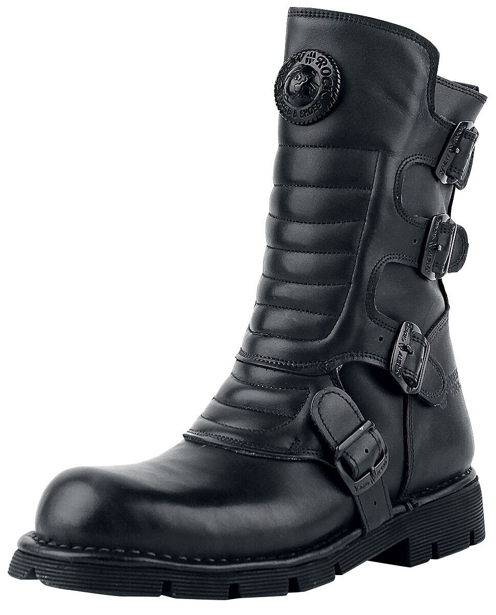 New Rock Crust Black Männer Stiefel schwarz