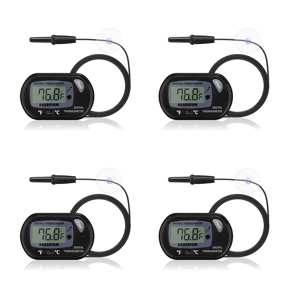 Thermomètre d'aquarium numérique DaToo LCD haute précision 4 pièces - 8