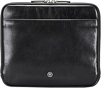 Vista 1 de Maxwell Scott - Funda de piel de lujo para tablet con cremallera de tres caras, hecha a mano con piel de grano completo, The Luzzi