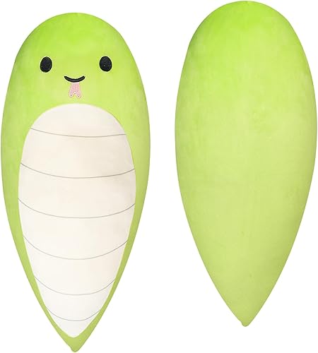 Lindo juguete de peluche de rana larga, adorable animal de peluche de rana verde de 12 pulgadas con trasero, almohada Kawaii grande y blanda de rana