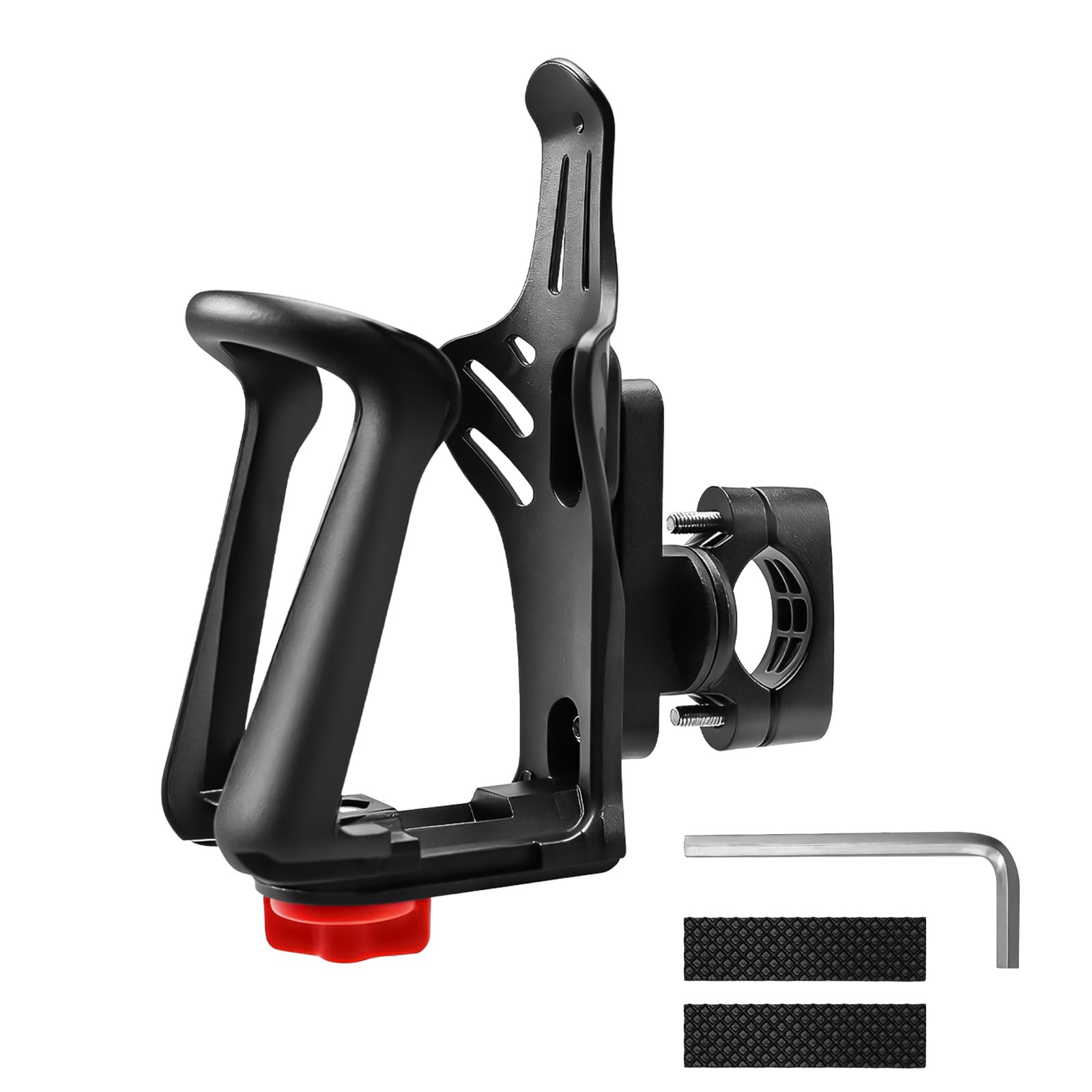 Adjustable Bike Water Bottle Holder, for 48–71 mm Bottles, 360° Rotatable Bike Bottle Holder with Screw Tool, for Handlebars & Frames, Bike Bottle Cage Accessories for Bicycle, E-Bike, Motorcycle