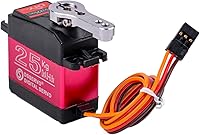 Vista 2 de 4 piezas DSSERVO DS3225MG 55.1 lbs Servos digitales de engranaje de metal impermeable, servo RC de alto torque de 180 grados con brazo servo 25T