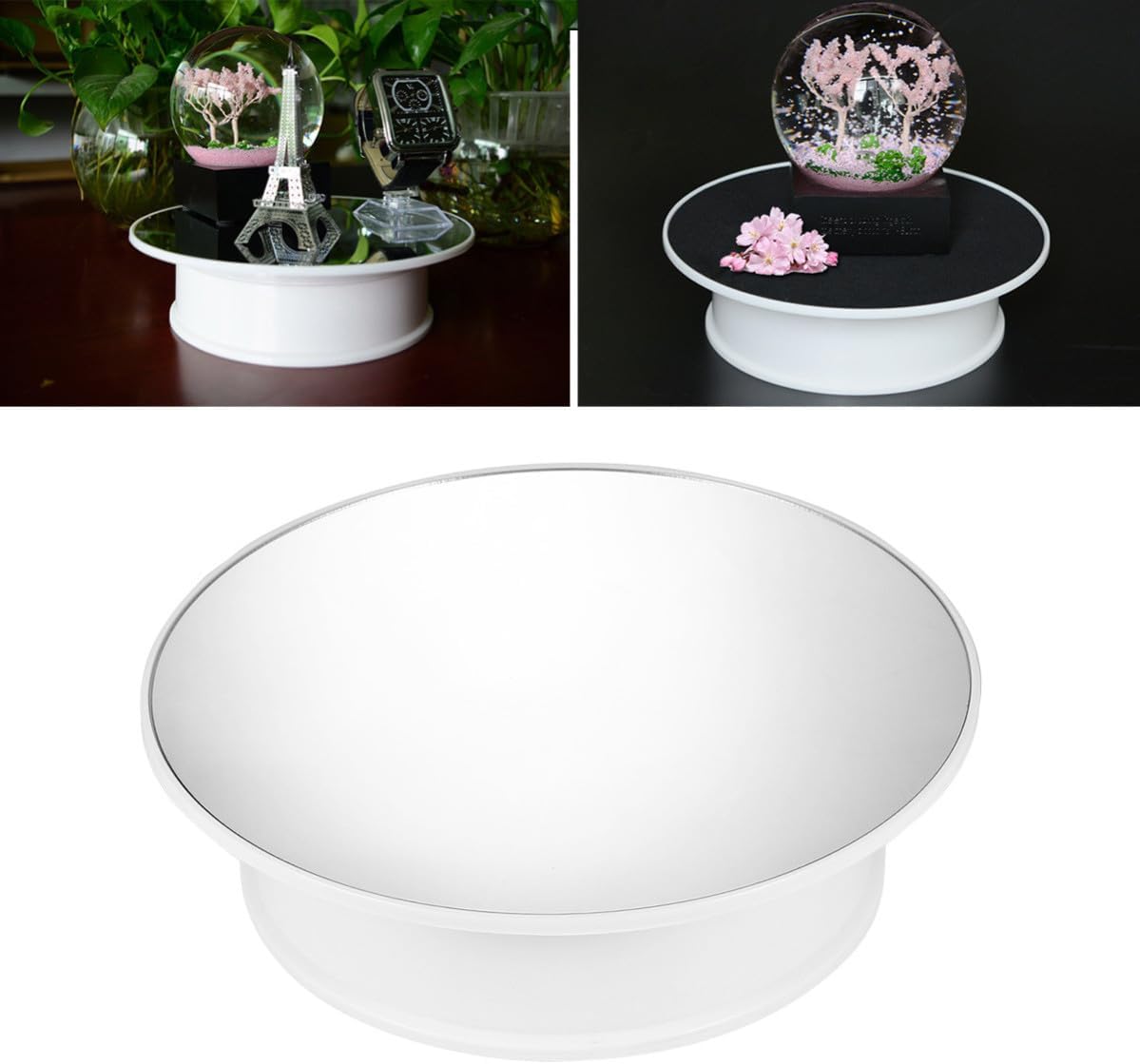 Electric Rotating Display Stand, Turntable Platform USB Battery Powered