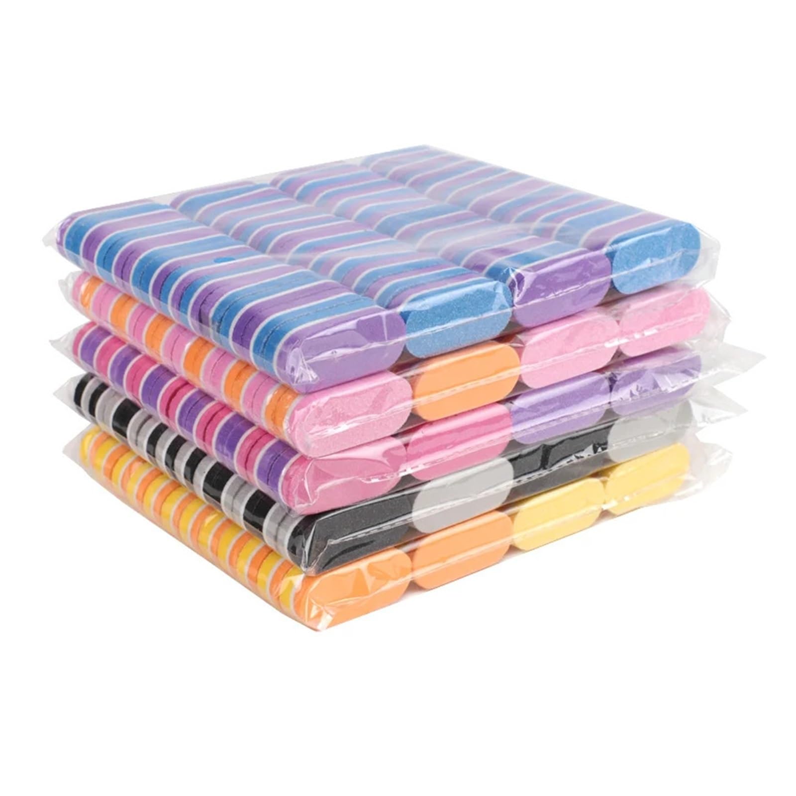 50 teile/los Schwamm Nagelfeile 100/180 Bunte Nagelpuffer Doppelseitige Schleifpuffer Nagelhautentferner Pediküre Maniküre Dateien
