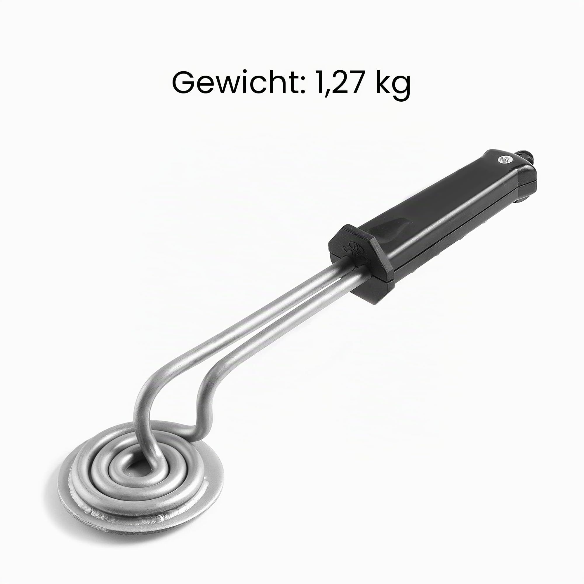 LACOR Elektro-Brenner RUND 12 cm. 1000 W, INOX & Weiss, 39 X 12 X 7 cm 68652