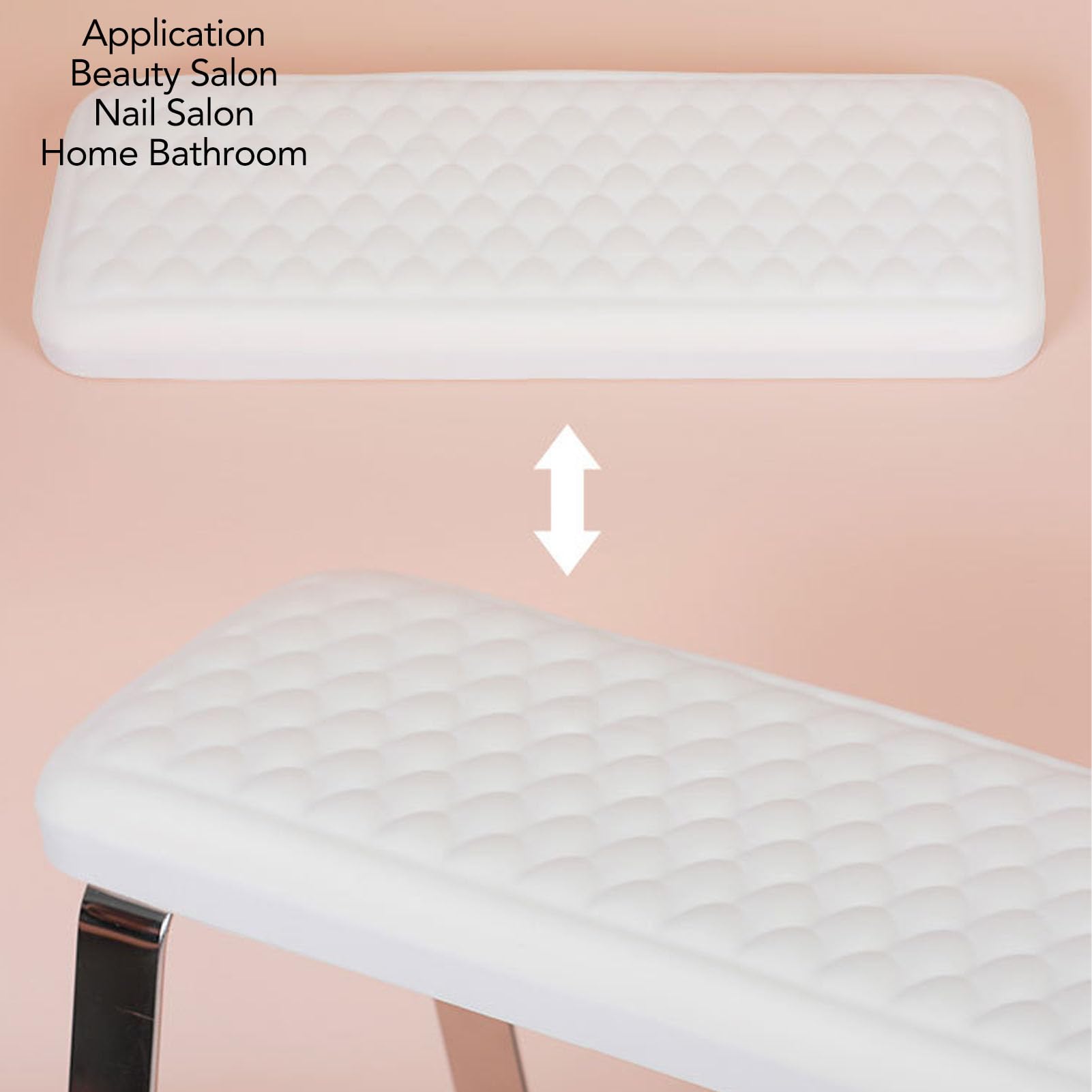 Generic Fußbadewagen, Pediküre-Hocker, Pediküre-Fußstütze, Wagen mit Memory-Schaum-Kissen, Große Tablett-Räder, für Schönheitssalon, Nagelstudio, Zuhause, Badezimmer