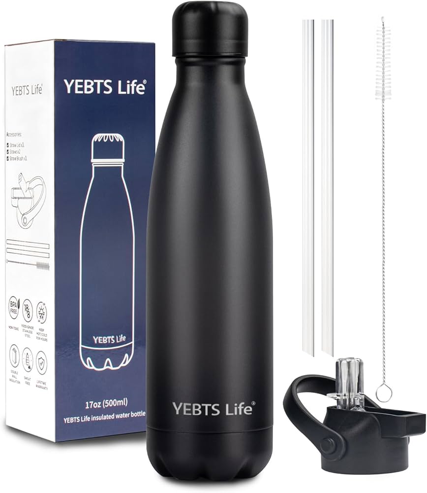 Amazon.com: Insulated Water Bottle, 17oz Stainless Steel Water
