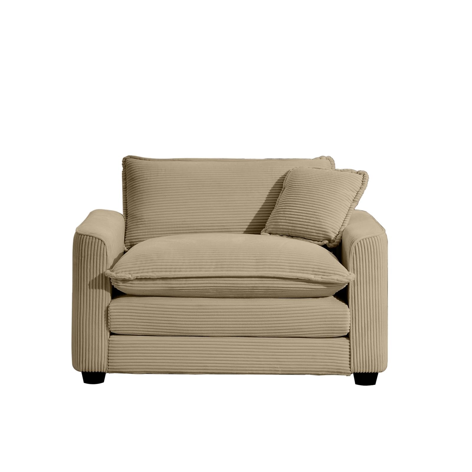 View 1 of ***partial set**ZXKLXYY Couches for Living Room Tan Corduroy Fabric, Comfortable Single Chair Deep Seat Sofa with One Pillow, Suitable for Living Room and Bedroom, Club Multiple Occasions sectional Couch