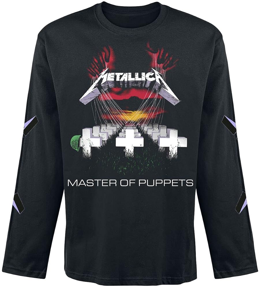 Amazon.com: Metallica T Shirt Mop Official Mens Black Long