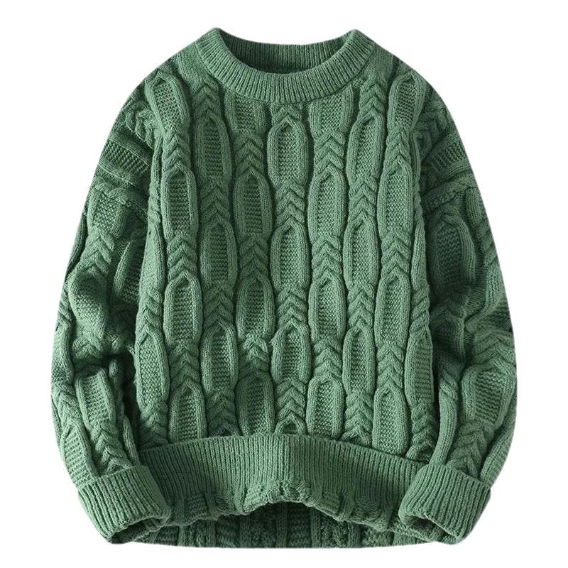 Pull d'hiver en tricot ample homme aux finitions soignées en maille