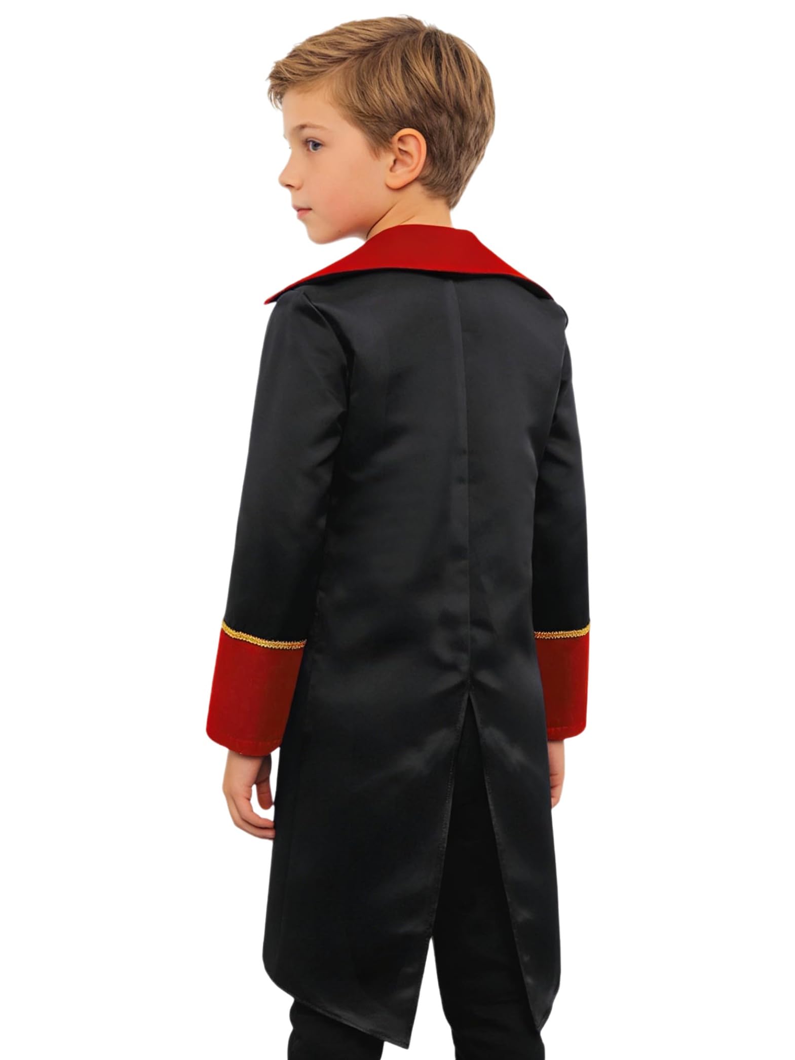 Enfants Médiéval Prince Queue-de-pie Garçons À Manches Longues Victorien Veste Redingote Britannique Costume Colonial Américain 5-16 Ans
