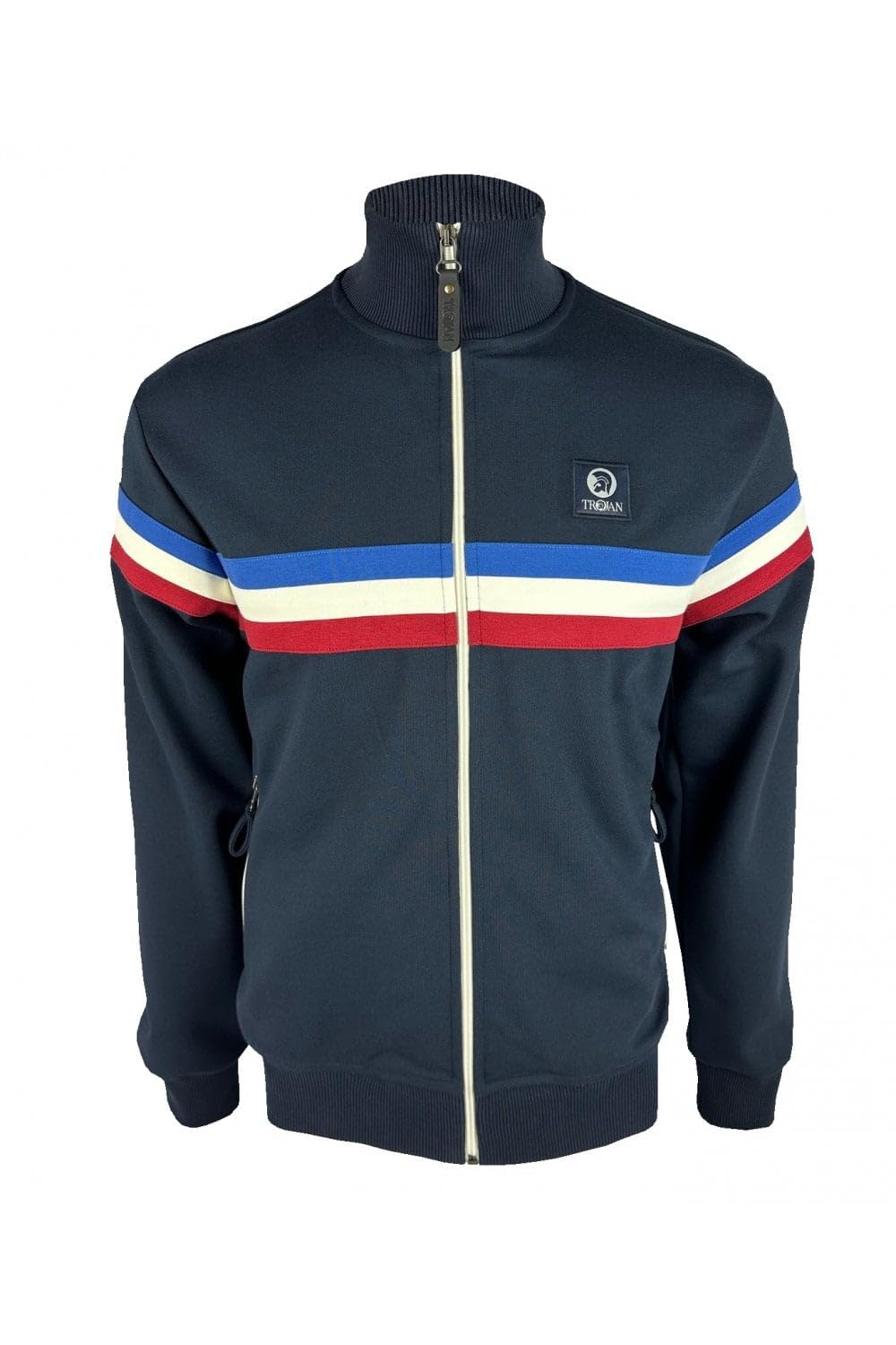 Trojan Men's Retro Stripe Long-Sleeved Track Top - TR/9052 Navy