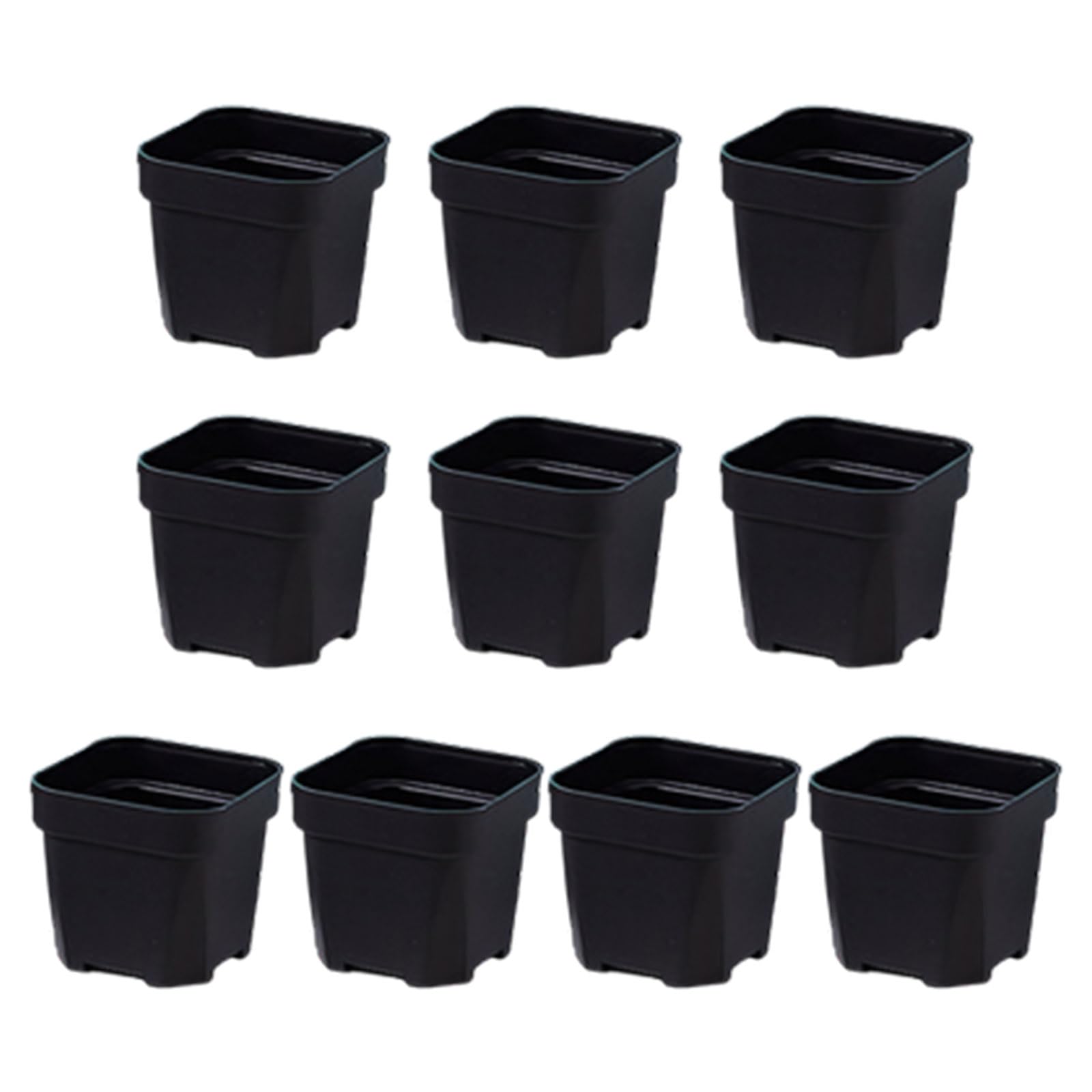 hogtnd Set of 10 Breathable Plastic Containers Flower Pots Special for Succulent Plants Balcony Plants Beginner Garden