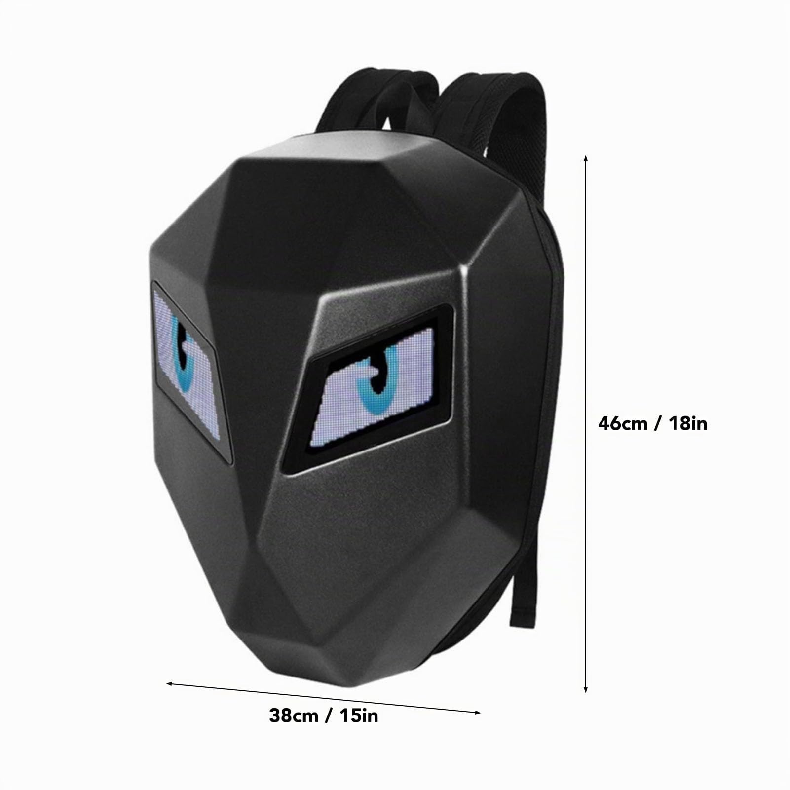 Denash Zaino per Moto Knight LED, Zaino per Moto con Schermo a Colori Programmabile 3D, Borsa per Casco Impermeabile di Grande capacità