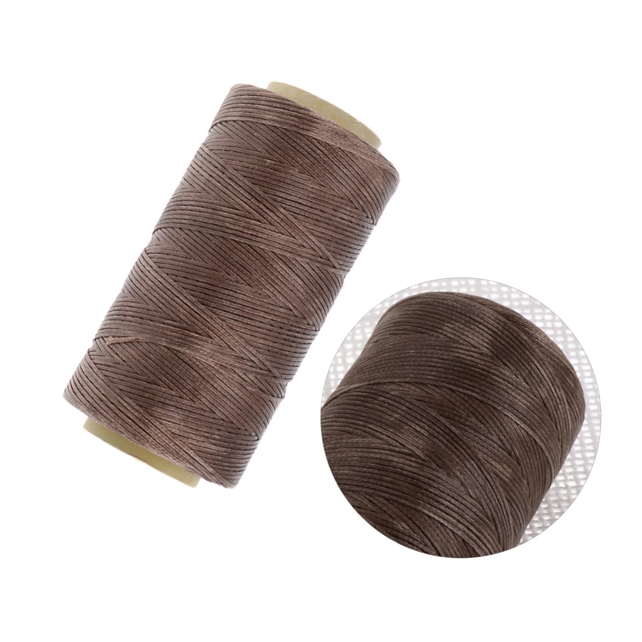 SHINEOFI 3pezzi Filo Cucire Cuoio Cerato Filo Per Cucire Pelli e Progetti Diy Linea Piatta Cerata No Marrone Resistente e Versatile Per Artigianato Pelle Riparazioni e Legatoria