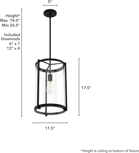 Miniatura 5 de Hunter Fan Company 19123 Astwood - Lámpara de techo, color negro mate