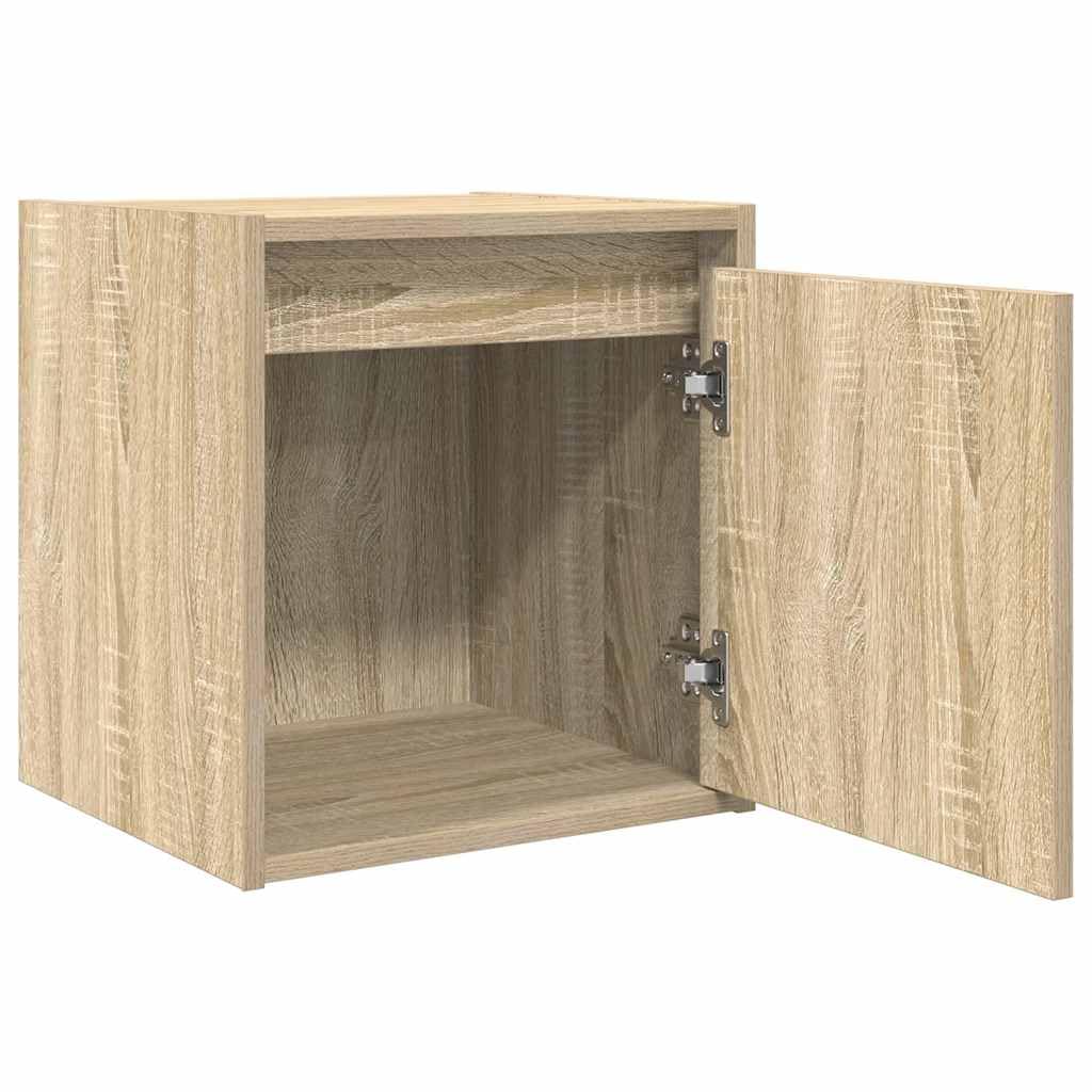 Wandmontierter Nachttisch aus Holzwerkstoff mit flexibler Türeinbau, Stauraum für Bücher und Deko, robuste Platte für Schlafzimmer Einrichtung
