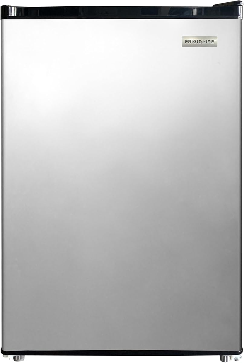FRIGIDAIRE Compact Fridge, 4.5 Cubic Feet, Stainless Steel