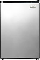 Frigidaire 4.5 Cu Ft Compact Refrigerator Stainless Steel - Compressor Cooled, Reversible Door for Dorm Office Bedroom