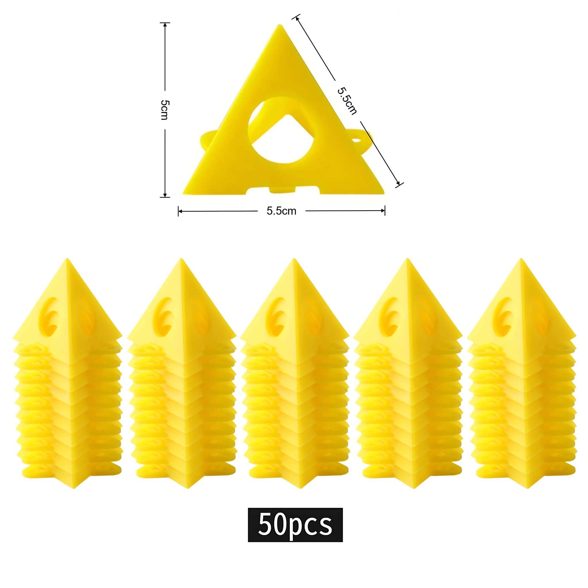 Supporti Piramide Pittura 50 Pezzi Coni Gialli Triangle Stands Alzate per Porte Armadio Tela Perforata Mobili
