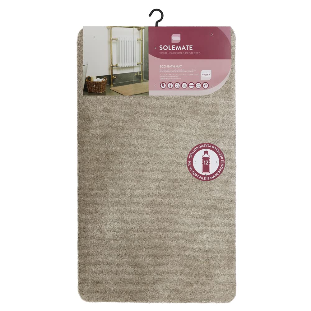 SOLEMATE Eco-Bath Mat, 60x100cm, Stone