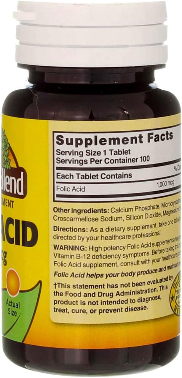 Folic Acid 1000 mcg 1Vitamin 000 mcg 100 Tabs