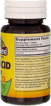 Folic Acid 1000 mcg 1Vitamin 000 mcg 100 Tabs