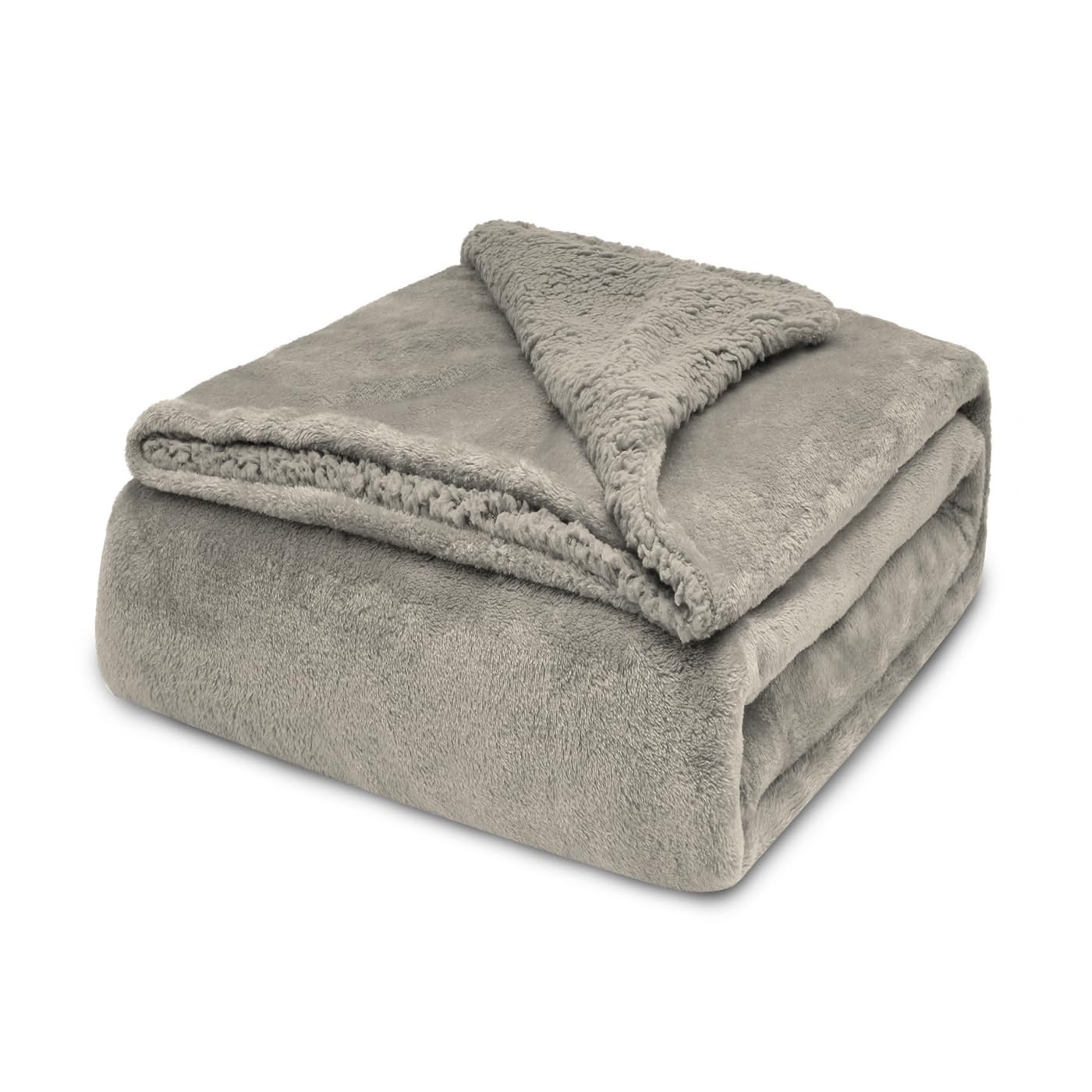 HOME MERCURY - Sherpa Fleece Blanket Reversible 130 x 160 cm. Extra Soft, Thermal and Multipurpose Warm Blanket for Bed, Sofa and Travel (Brown)