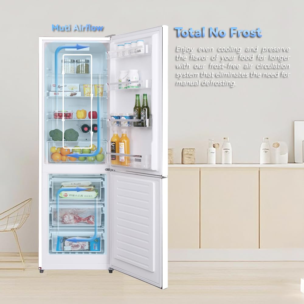magictec Retro fridge Vintage refrigerator with freezer | Frost free | 11 Cubic feet | 75 Inch | Bottom Mount Fridge for Apartment,Condo,House,Kitchen on Fridge.com